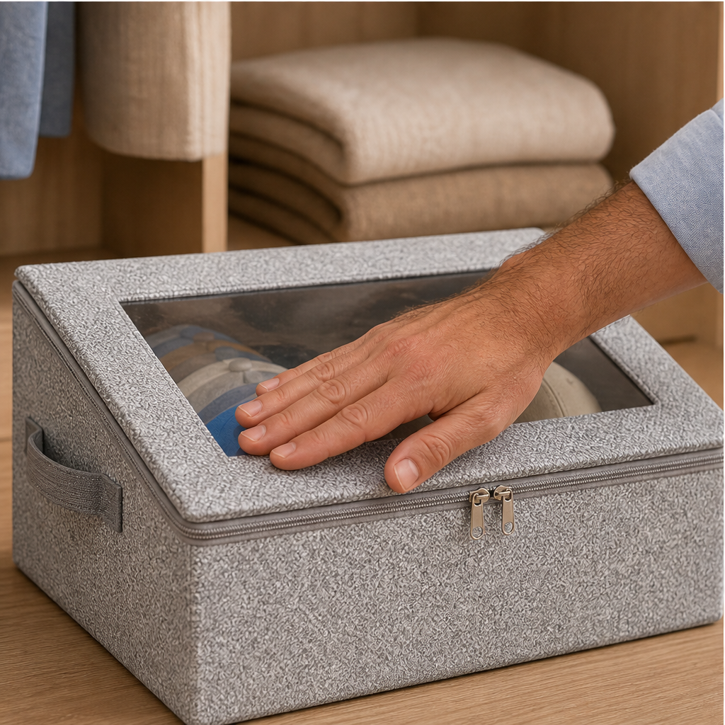 Capwick – Stackable Hat Storage Box with Clear Window + 50% OFF lifestyle