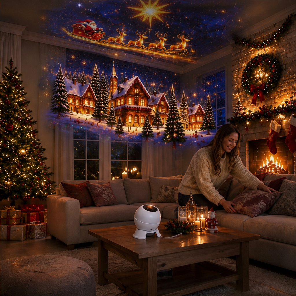Hearthglow – 360° Rotating Scene Projector Lamp + 50% OFF lifestyle