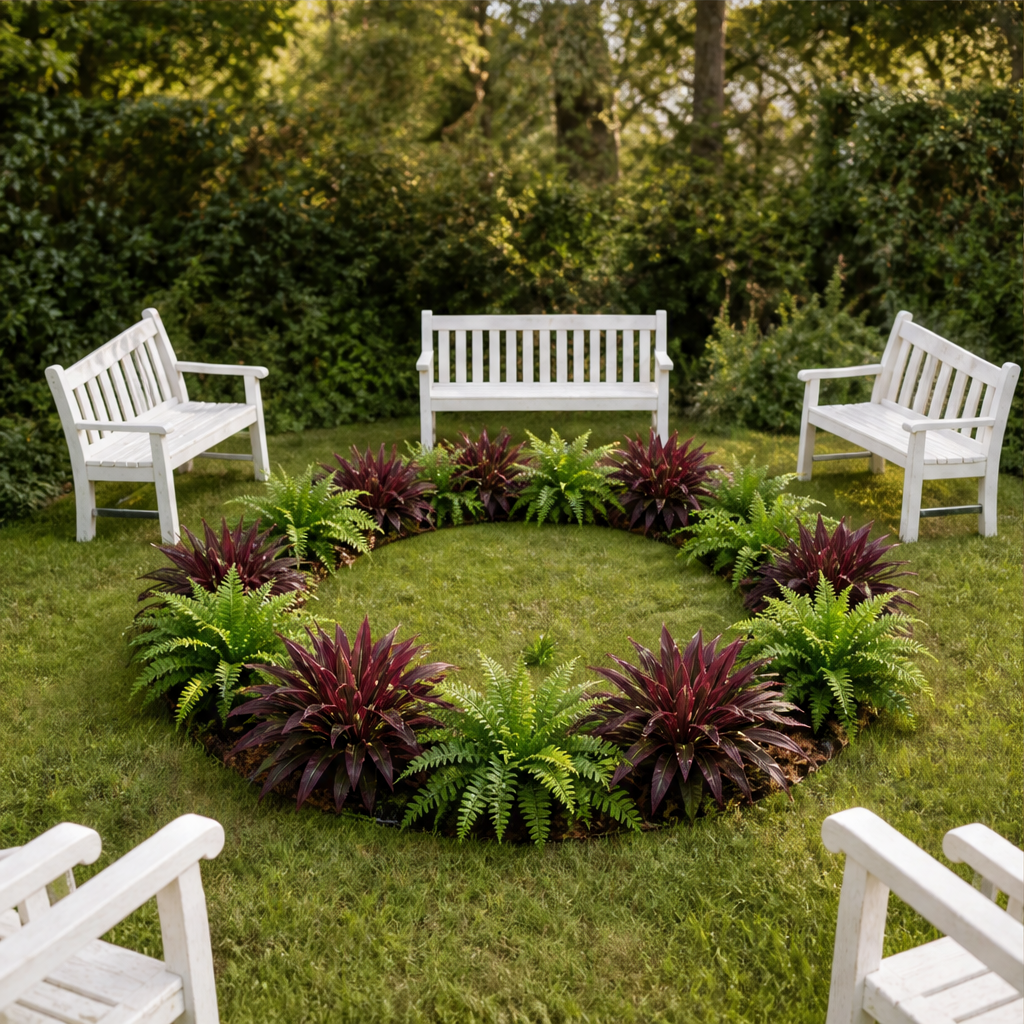 Fernlea Grove – UV-Resistant Fern & Red Dracaena Artificial Plant Set + 50% OFF lifestyle
