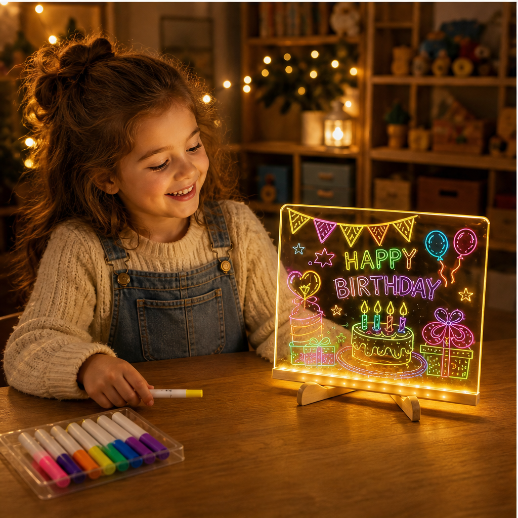 Glowlume – Light-Up Reusable LED Drawing Board with 7 Colour Pens + 50% OFF lifestyle