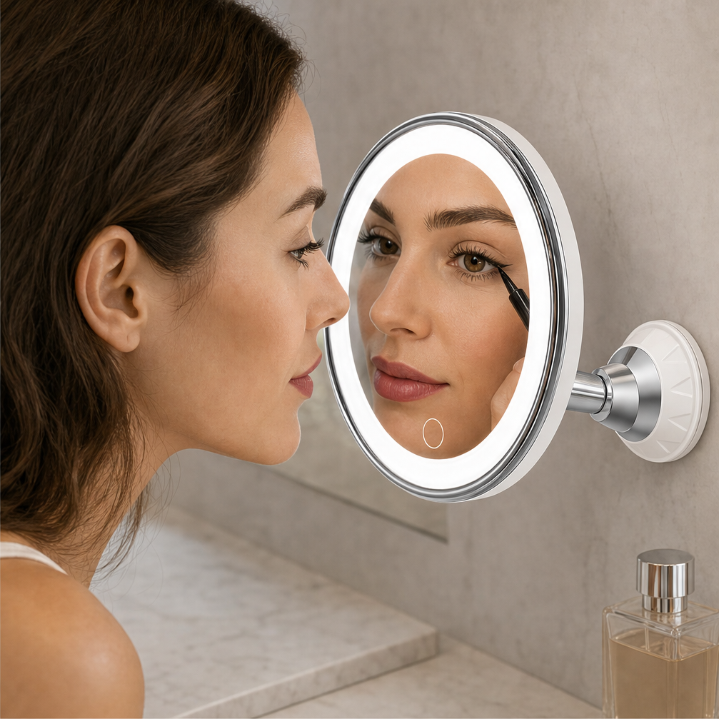 Clarolux – 10x Magnifying LED Mirror with Suction Mount + 50% OFF lifestyle