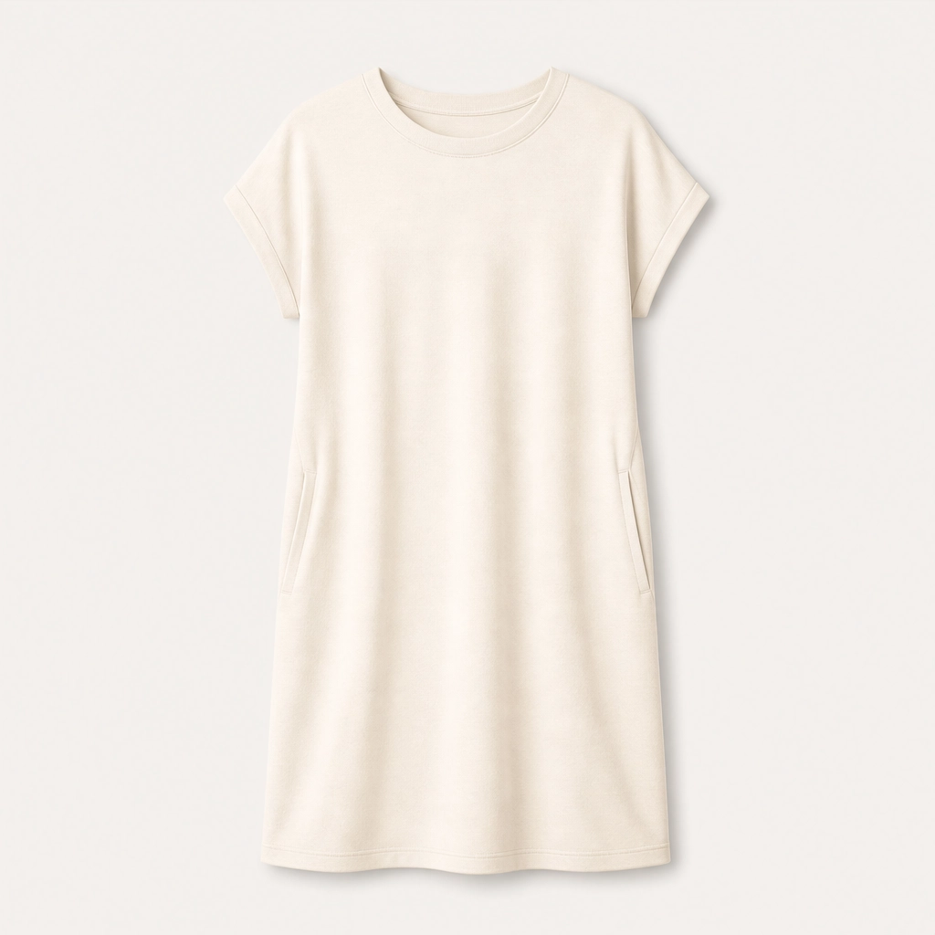 Solenne™ – Soft Breathable Midi T-Shirt Dress with Pockets + 50% OFF
