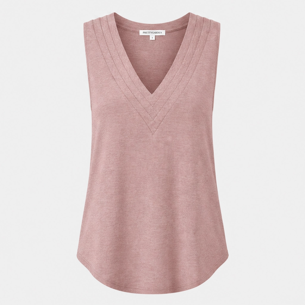 Lerelle™ – Layered V-Neck Loose Fit Sleeveless Tank Top + 50% OFF