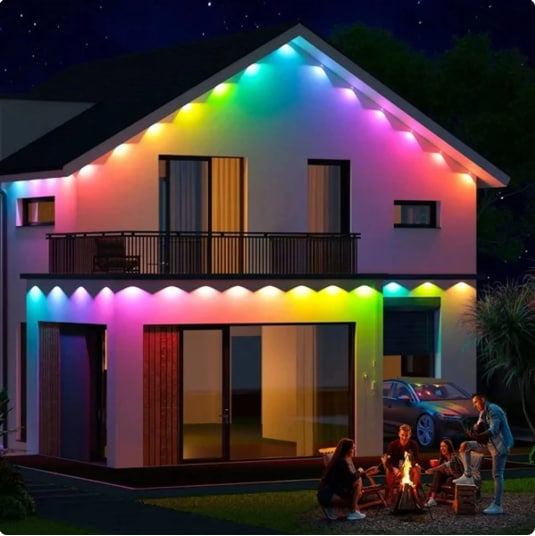 The AuraGlow Permanent Smartlight - Smart Rainbow LED, IP65 Waterproof, and WiFi/Bluetooth App Control + 50% OFF