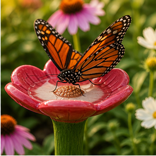 Beebloom – Flower-Shaped Bee Water Bowl, Garden & Patio Decor (2-Pack)- BUY 1 +1 FREE
