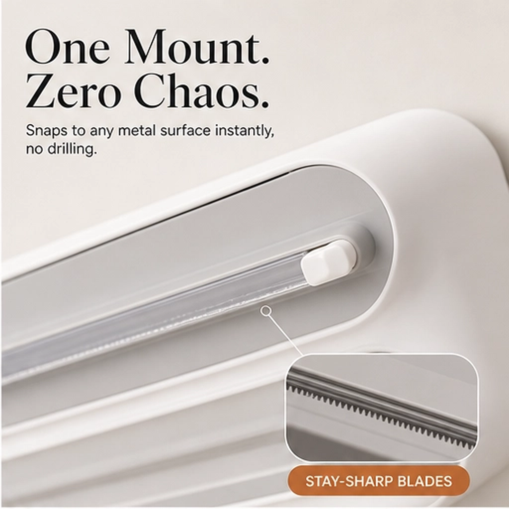 Kliven – Magnetic Wrap Cutter & Paper Towel Holder for Fridge + 50% OFF