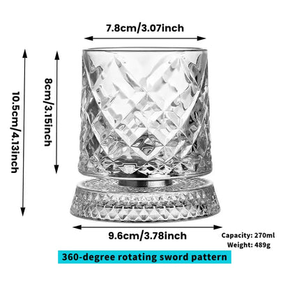The AuraSpin Crystal Tumbler — Luxury 360° Spinning Glass + 50% OFF