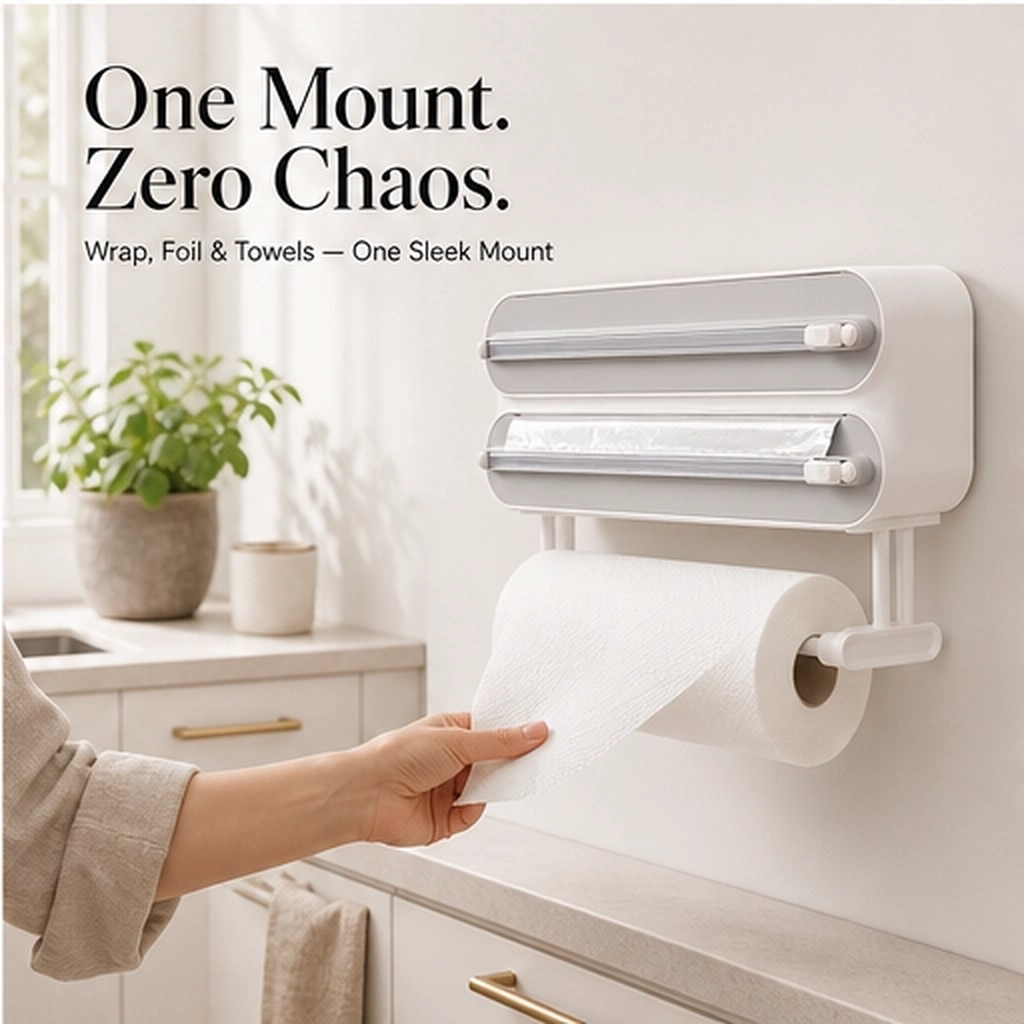 Kliven – Magnetic Wrap Cutter & Paper Towel Holder for Fridge + 50% OFF
