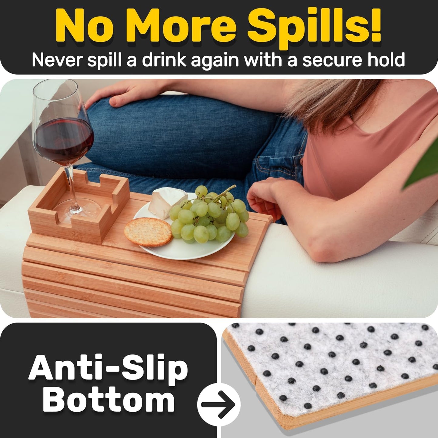 The BambooGrip Couch Cup Holder – Keep Every Drink Steady + 50% OFF
