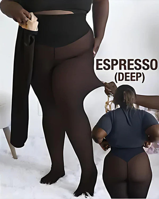 The CurveLock Fleece Tights - The Perfect Illusion of Bare Legs, But Warm + 50% OFF!