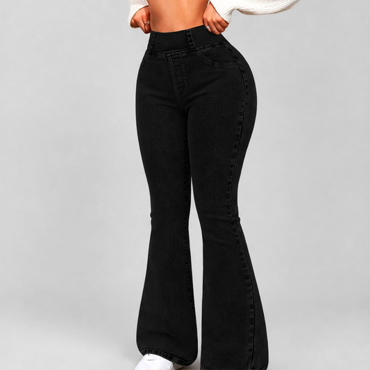 Curvelle™ – High-Waisted Stretch Flared Slim-Fit Women's Jeans + 50% OFF