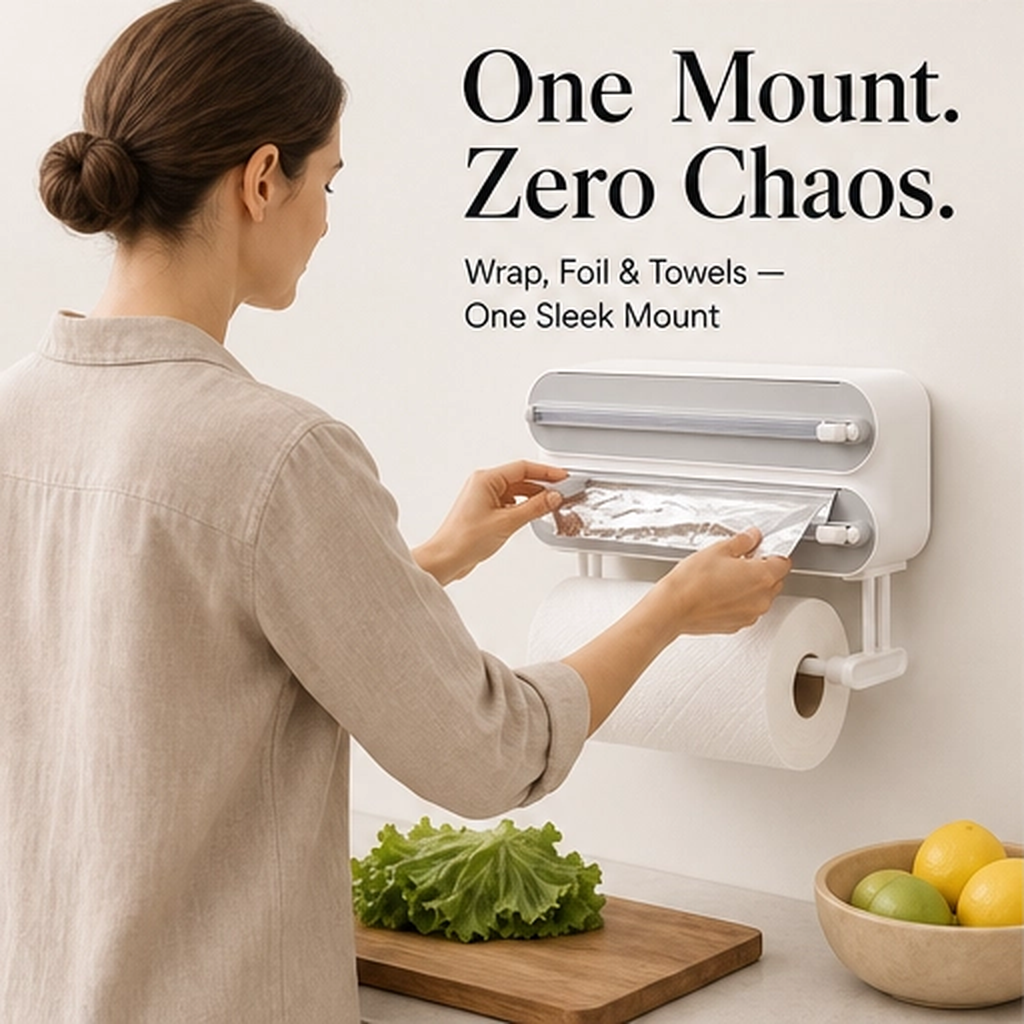 Kliven – Magnetic Wrap Cutter & Paper Towel Holder for Fridge + 50% OFF
