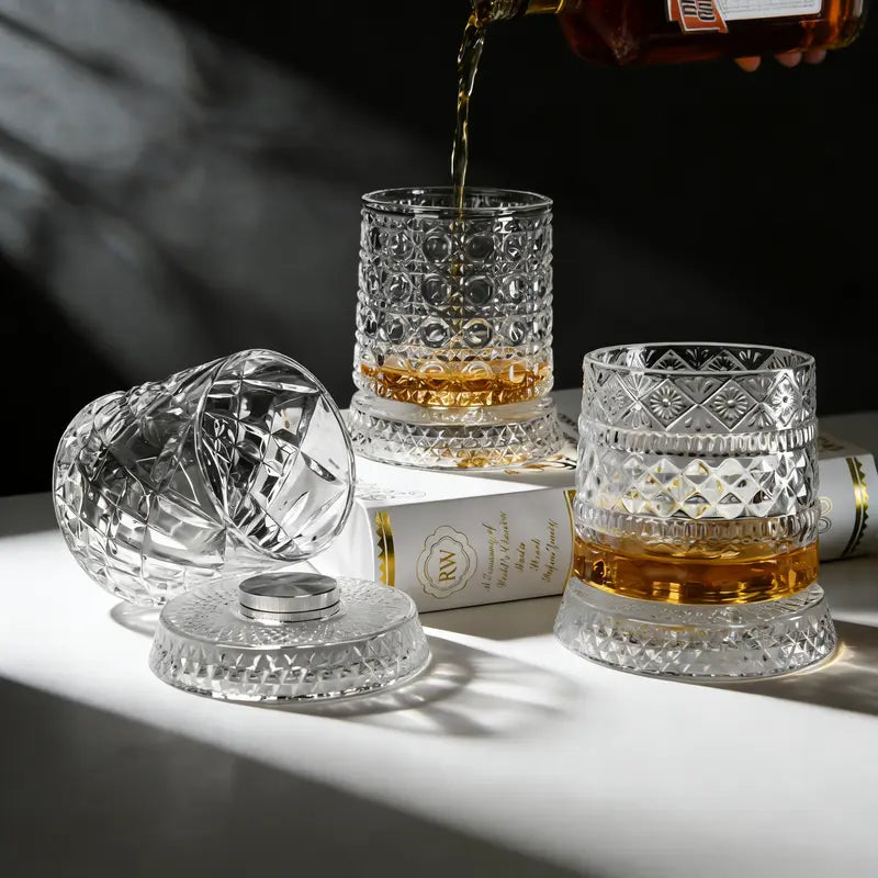 The AuraSpin Crystal Tumbler — Luxury 360° Spinning Glass + 50% OFF