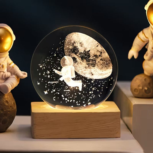 The AuraSphere Cosmic Ball - 3D Laser-Engraved Planets, Dreamy Glow, and Perfect Keepsake + 50% OFF