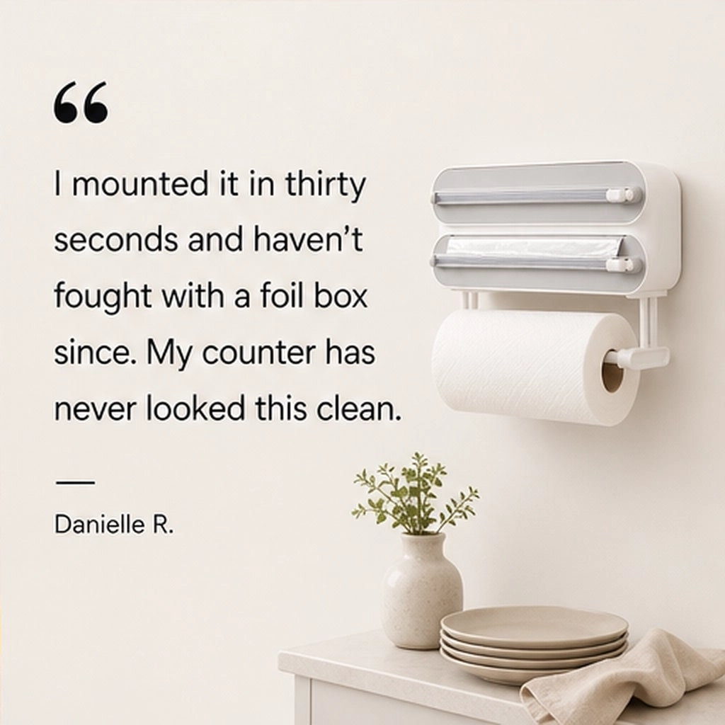 Kliven – Magnetic Wrap Cutter & Paper Towel Holder for Fridge + 50% OFF