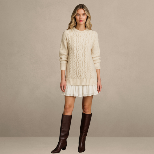 The AuraKnit A-Line Dress — The Flattering Sweater Dress + 50% OFF