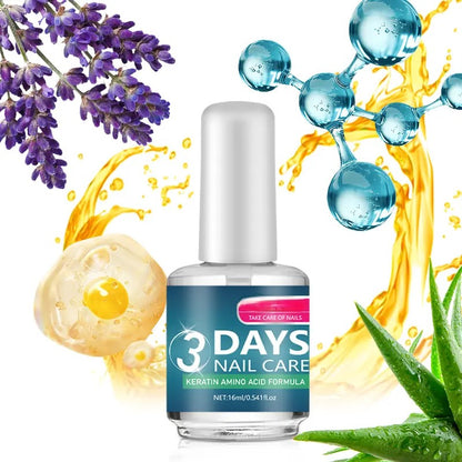 The 3-Day Nail Rescue - Keratin Power, Salon Shine, and Scratch-Proof + 50% OFF
