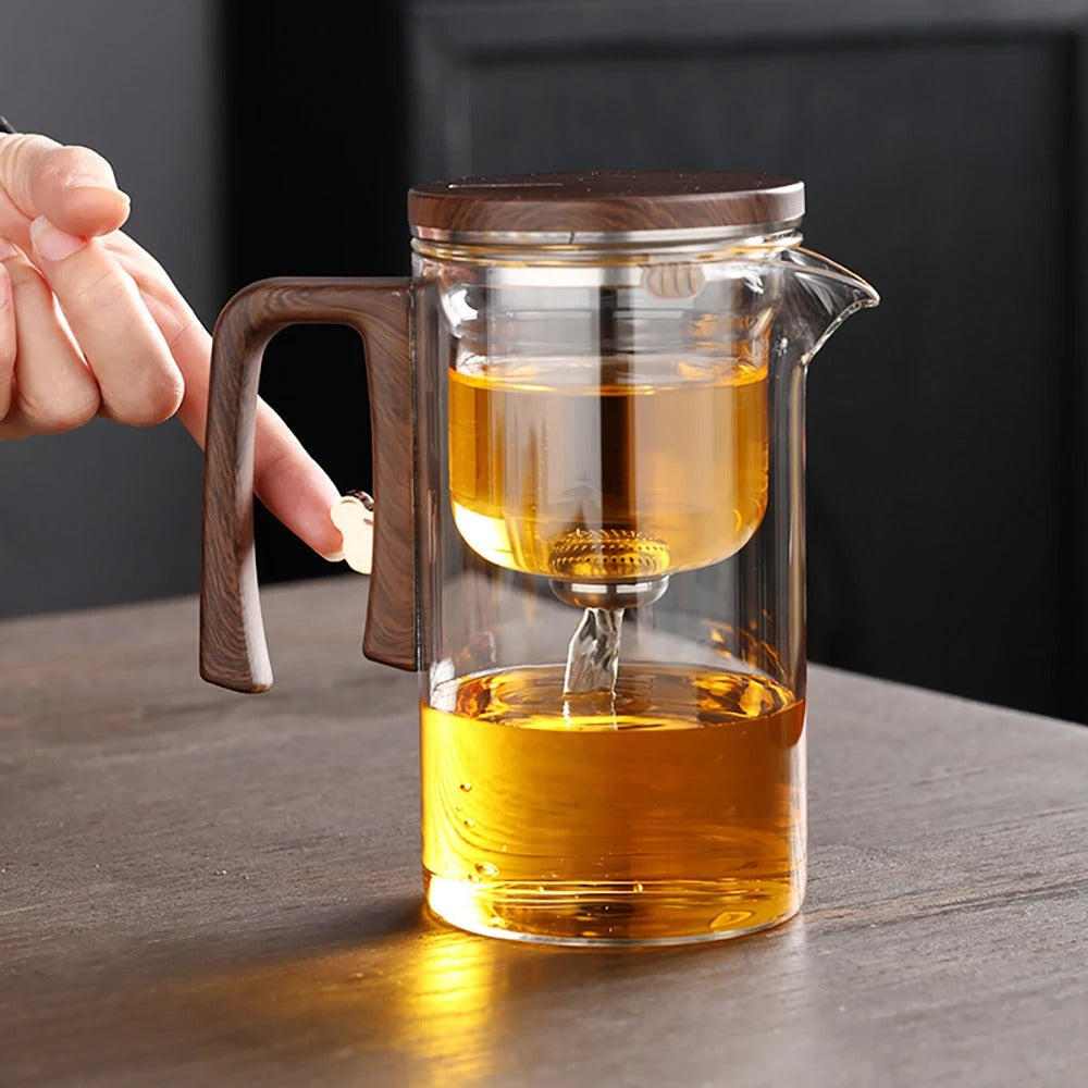 The AuraBrew Glass Teapot - Visual Elegance, Precision Infusion, and 600ml Capacity + 50% OFF