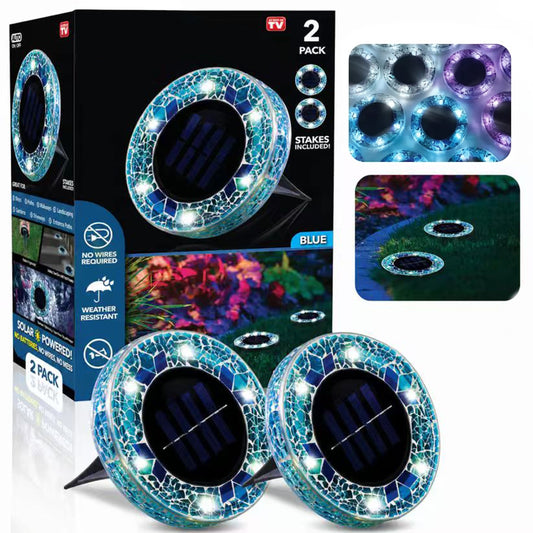 Glowmere™ – Solar Mosaic Pathway Lights with Auto Dusk-to-Dawn Sensor + 50% OFF