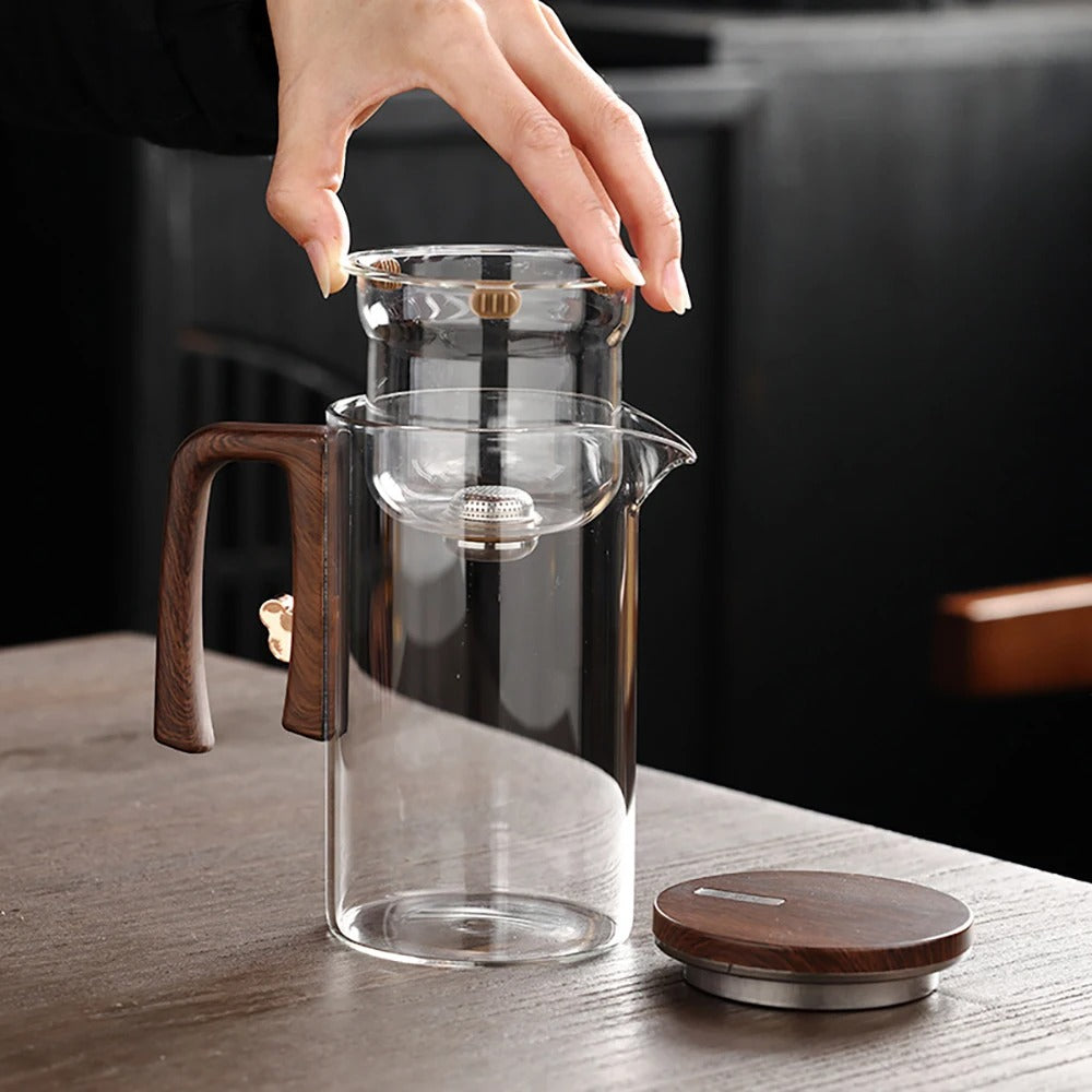 The AuraBrew Glass Teapot - Visual Elegance, Precision Infusion, and 600ml Capacity + 50% OFF
