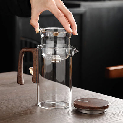 The AuraBrew Glass Teapot - Visual Elegance, Precision Infusion, and 600ml Capacity + 50% OFF