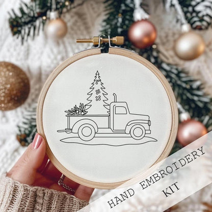 The Snowy Village Embroidery Kit - Create a Christmas Heirloom + 50% OFF
