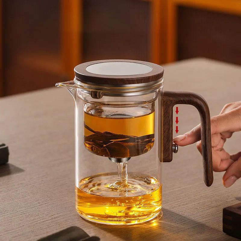 The AuraBrew Glass Teapot - Visual Elegance, Precision Infusion, and 600ml Capacity + 50% OFF