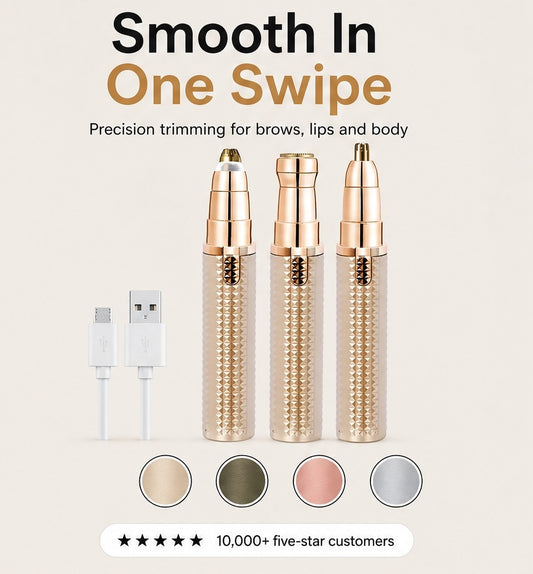 Glidara – 3-in-1 Painless Precision Trimmer for Brows, Face & Body + 50% OFF