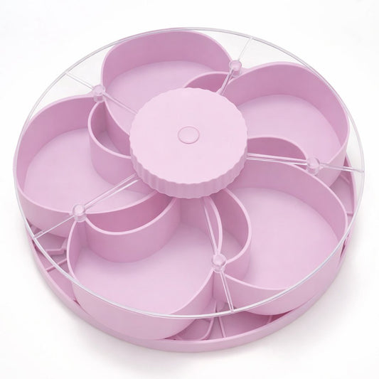Gatherly™ – 5-Compartment Rotating Snack Serving Tray with Non-Slip Base + 50% OFF