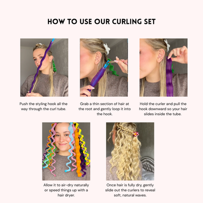 The CurlSerene Ribbons – Effortless Heatless Curls, Zero Damage + 50% OFF Today