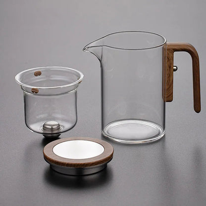 The AuraBrew Glass Teapot - Visual Elegance, Precision Infusion, and 600ml Capacity + 50% OFF