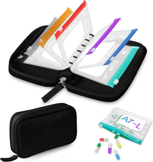 Apothene™ – Waterproof Binder Pill Pouch with 14 Color-Coded Daily Pockets + 50% OFF