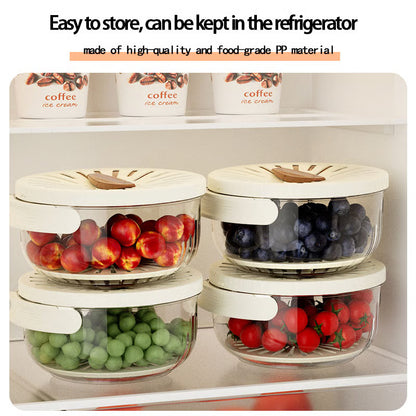 The CleanFresh Washing Bowl - Centrifugal Draining, BPA-Free Material, and Dual-Layer Nesting + 50% OFF