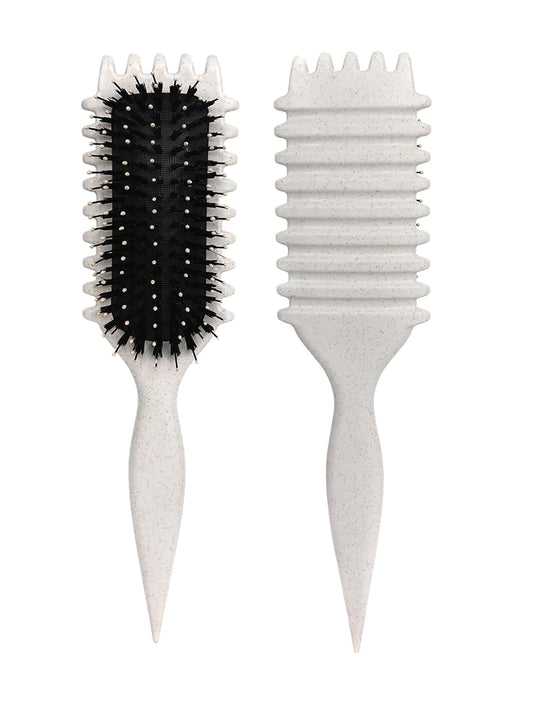 The AuraCoil Defining Brush - Boar Bristles, Frizz Reduction, and Ergonomic Design + 50% OFF