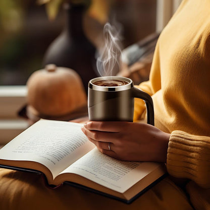 The AuraMix Self-Stirring Mug - Magnetic Mixer, 380ml, and USB Rechargeable + 50%  OFF