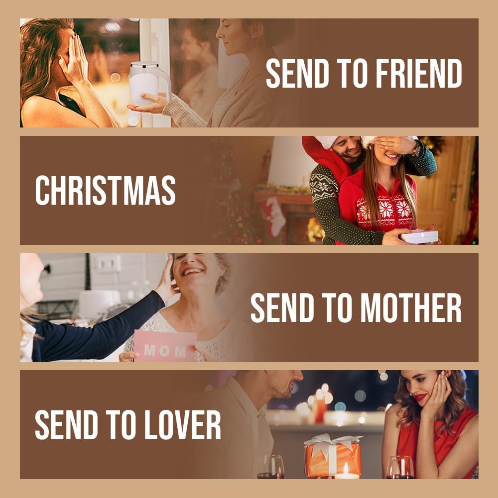 The AuraMix Self-Stirring Mug - Magnetic Mixer, 380ml, and USB Rechargeable + 50%  OFF