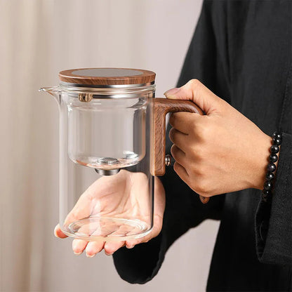 The AuraBrew Glass Teapot - Visual Elegance, Precision Infusion, and 600ml Capacity + 50% OFF