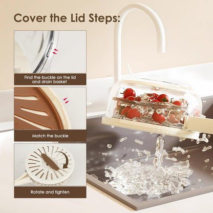 The CleanFresh Washing Bowl - Centrifugal Draining, BPA-Free Material, and Dual-Layer Nesting + 50% OFF