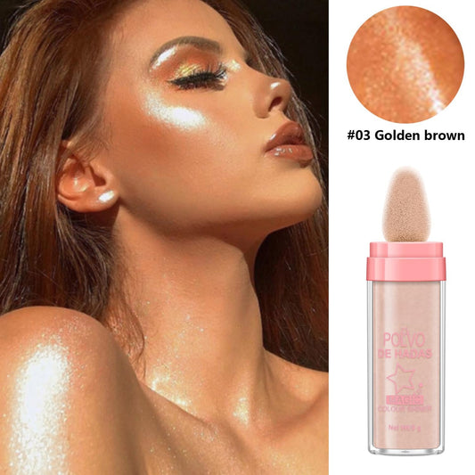 The RadiantGlow FairyDust Highlighter - High-Yield, 12 Hour Radiance, and Sponge Foam Tip + 50% OFF