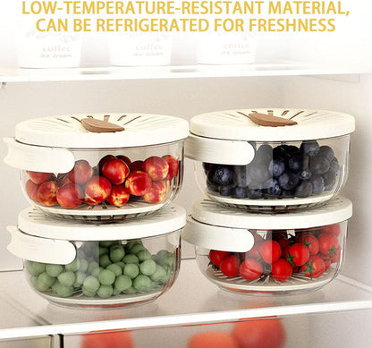 The CleanFresh Washing Bowl - Centrifugal Draining, BPA-Free Material, and Dual-Layer Nesting + 50% OFF