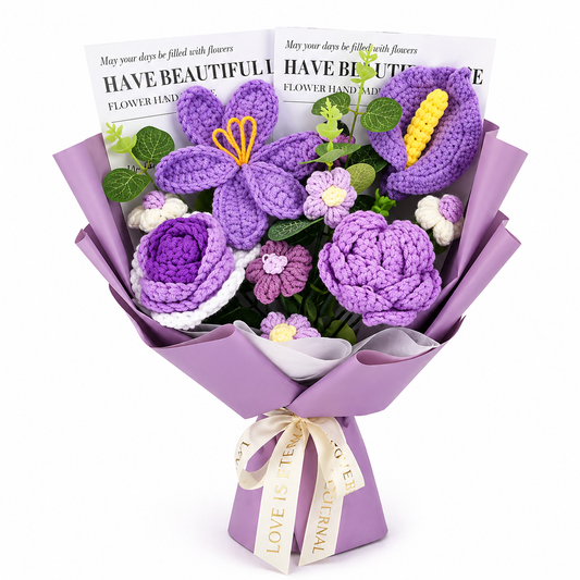 Heirloom™ – Handcrafted 13-Piece Crochet Flower Bouquet + 50% OFF