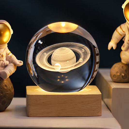 The AuraSphere Cosmic Ball - 3D Laser-Engraved Planets, Dreamy Glow, and Perfect Keepsake + 50% OFF