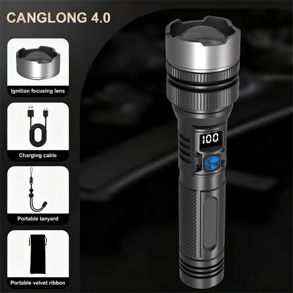 The AuraBeam Skyfire 1056 - 1000lm High-Lumen, 2-in-1 Power Bank & Flashlight + 50% OFF