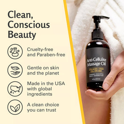 The CelluRenew Body Oil - Tighten Skin and Soothe Aches + 50% OFF