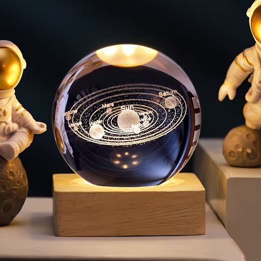 The AuraSphere Cosmic Ball - 3D Laser-Engraved Planets, Dreamy Glow, and Perfect Keepsake + 50% OFF