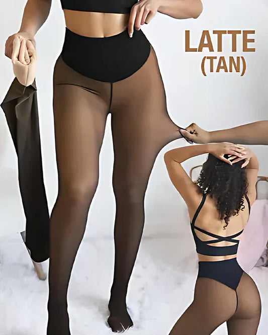 The CurveLock Fleece Tights - The Perfect Illusion of Bare Legs, But Warm + 50% OFF!