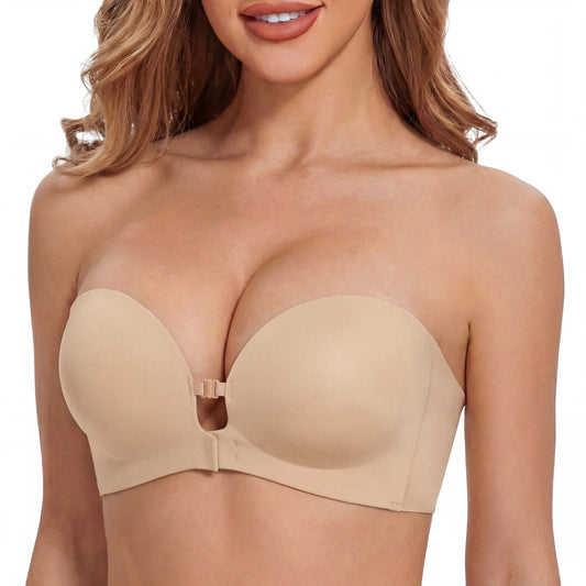 Cradela™ – Seamless Front-Closure Wireless Bra with Convertible Straps + 50% OFF