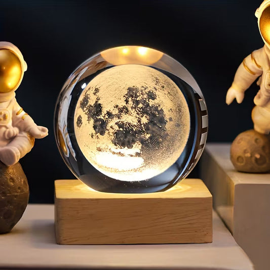 The AuraSphere Cosmic Ball - 3D Laser-Engraved Planets, Dreamy Glow, and Perfect Keepsake + 50% OFF
