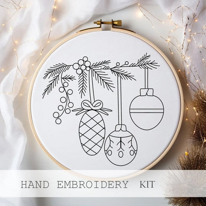 The Snowy Village Embroidery Kit - Create a Christmas Heirloom + 50% OFF