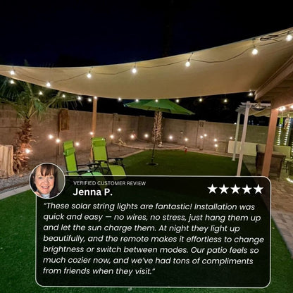SolarGlow Festoon Lights - A Glowing Oasis, Instantly + 50% OFF